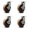 Service Caster 12 Inch Heavy Duty High Temp Phenolic Caster Brakes 2 Swivel Locks SCC, 4PK SCC-KP92S1230-PHRHT-SLB-BSL-2-SLB-2 - alternate 1